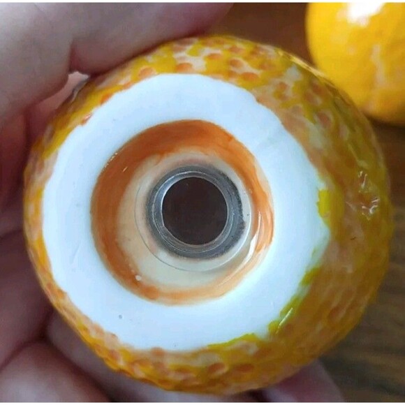 Cracker Barrel Boxed Ceramic 3x2in Orange Crate Salt & Pepper Set NOS - Picture 6 of 7